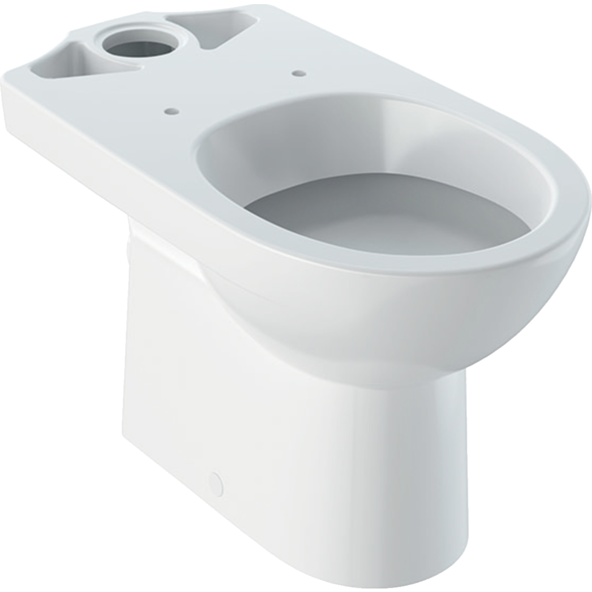 Geberit Selnova floor-standing WC for close-coupled exposed cistern, washdown, horizontal outlet, semi-shrouded: 35.5x40x67cm, white