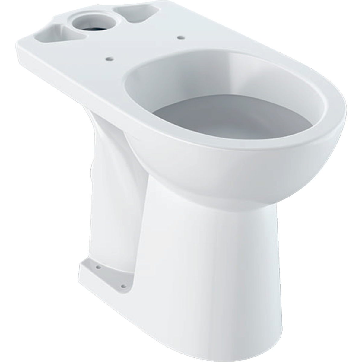 Geberit Selnova Comfort floor-standing WC for close-coupled exposed cistern, washdown, horizontal outlet, raised: white