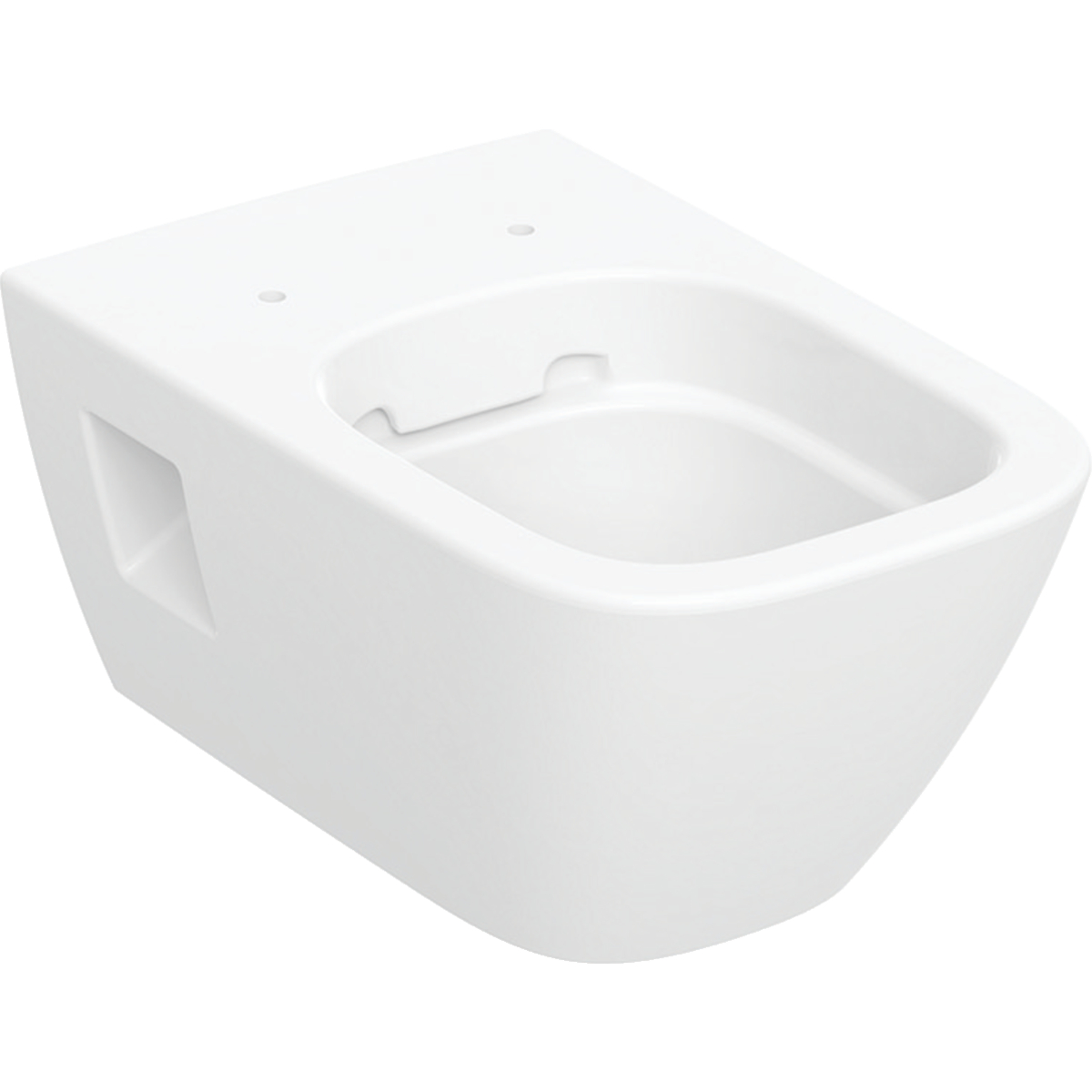 Geberit Selnova Square wall-hung WC, Premium, square, washdown, semi-shrouded, Rimfree: T=54cm, white