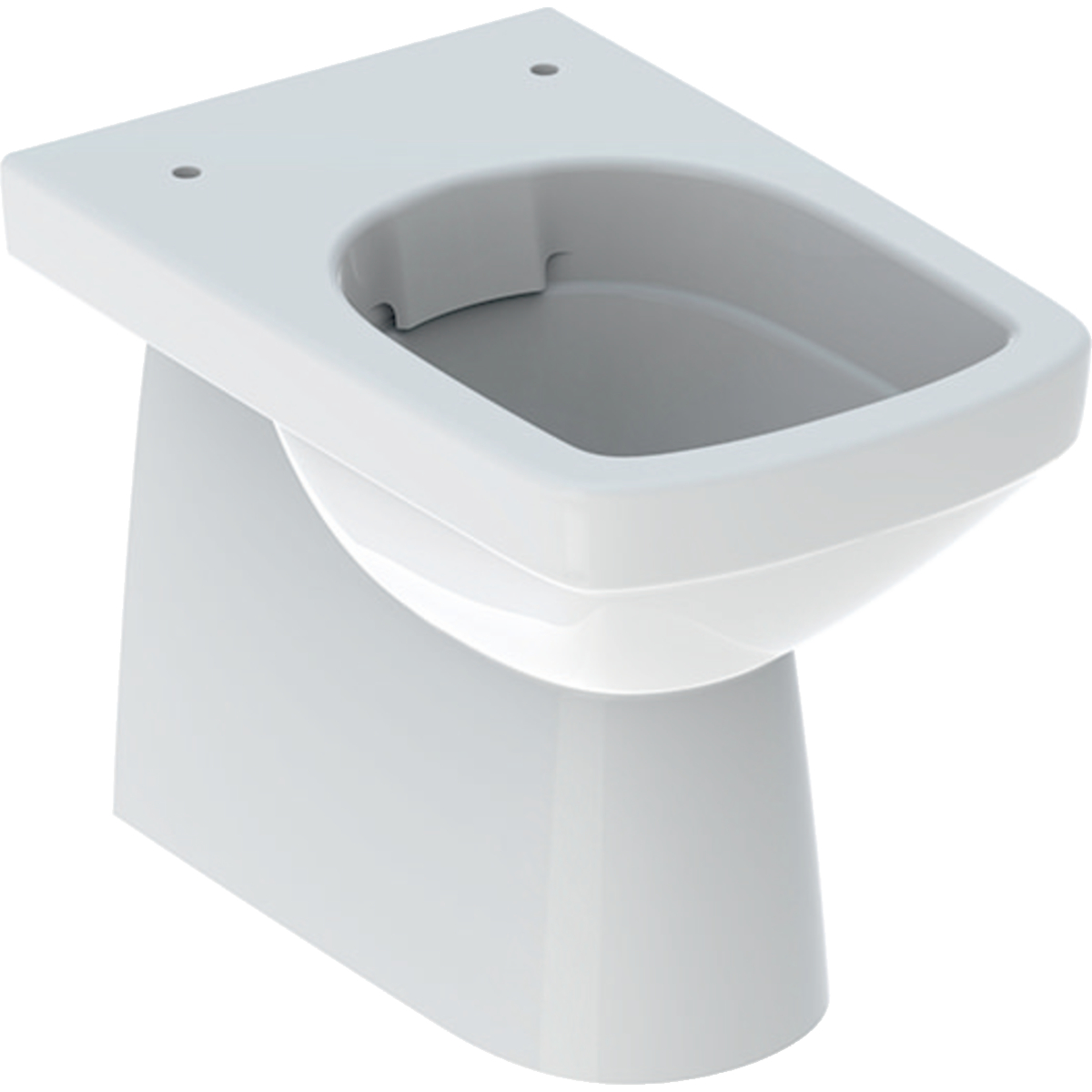 Geberit Selnova Square floor-standing WC, square, washdown, back-to-wall, horizontal or vertical outlet, semi-shrouded, Rimfree: T=53cm