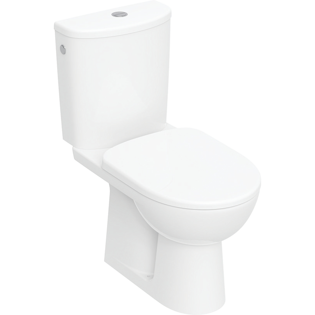 Geberit Selnova set of floor-standing WC with close-coupled exposed cistern, washdown WC, vertical outlet, with WC seat