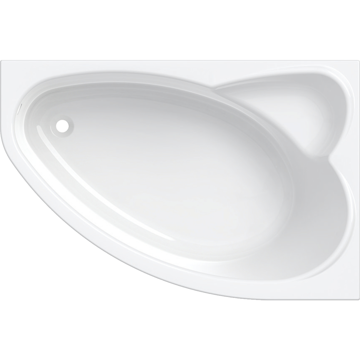 WANNA ASYMETRYCZNA 150 X 100 CM, PRAWA