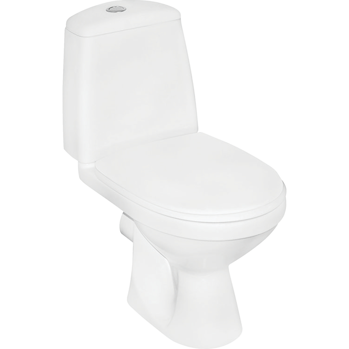 Koło Solo set of floor-standing WC with close-coupled exposed cistern, washdown, horizontal outlet, with WC seat made of thermoset
