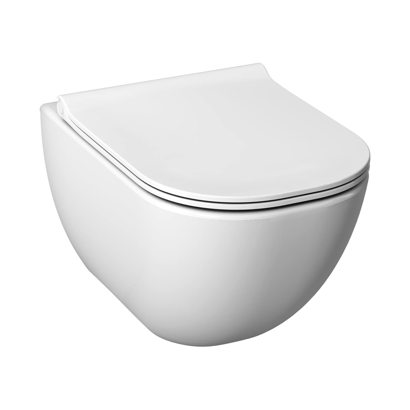 MIO wallhung WC rimless, washdown, hidden fixation, white