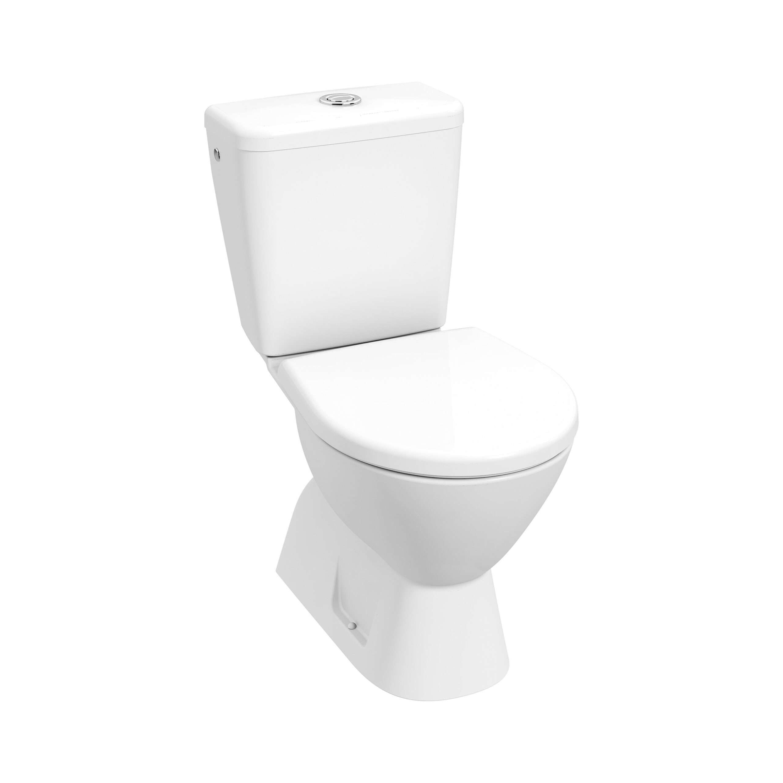 Lyra plus combi closet WC, Rimless, vertical outlet, side water inlet  ³⁄₈”, washdown Dual flush 5/3l