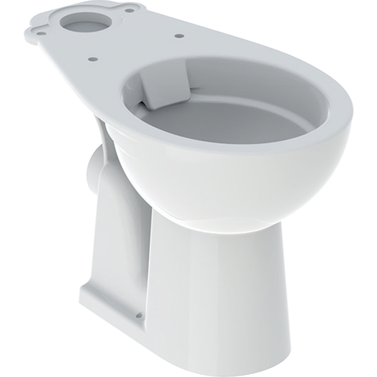 Koło Rekord floor-standing WC for close-coupled exposed cistern, washdown, horizontal outlet, Rimfree: white