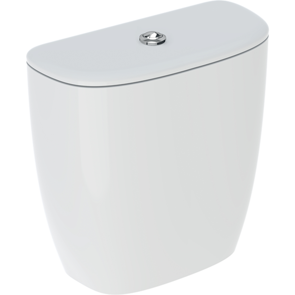Koło Rekord exposed cistern, close-coupled, dual flush, lateral water supply connection, for WC Rimfree: white