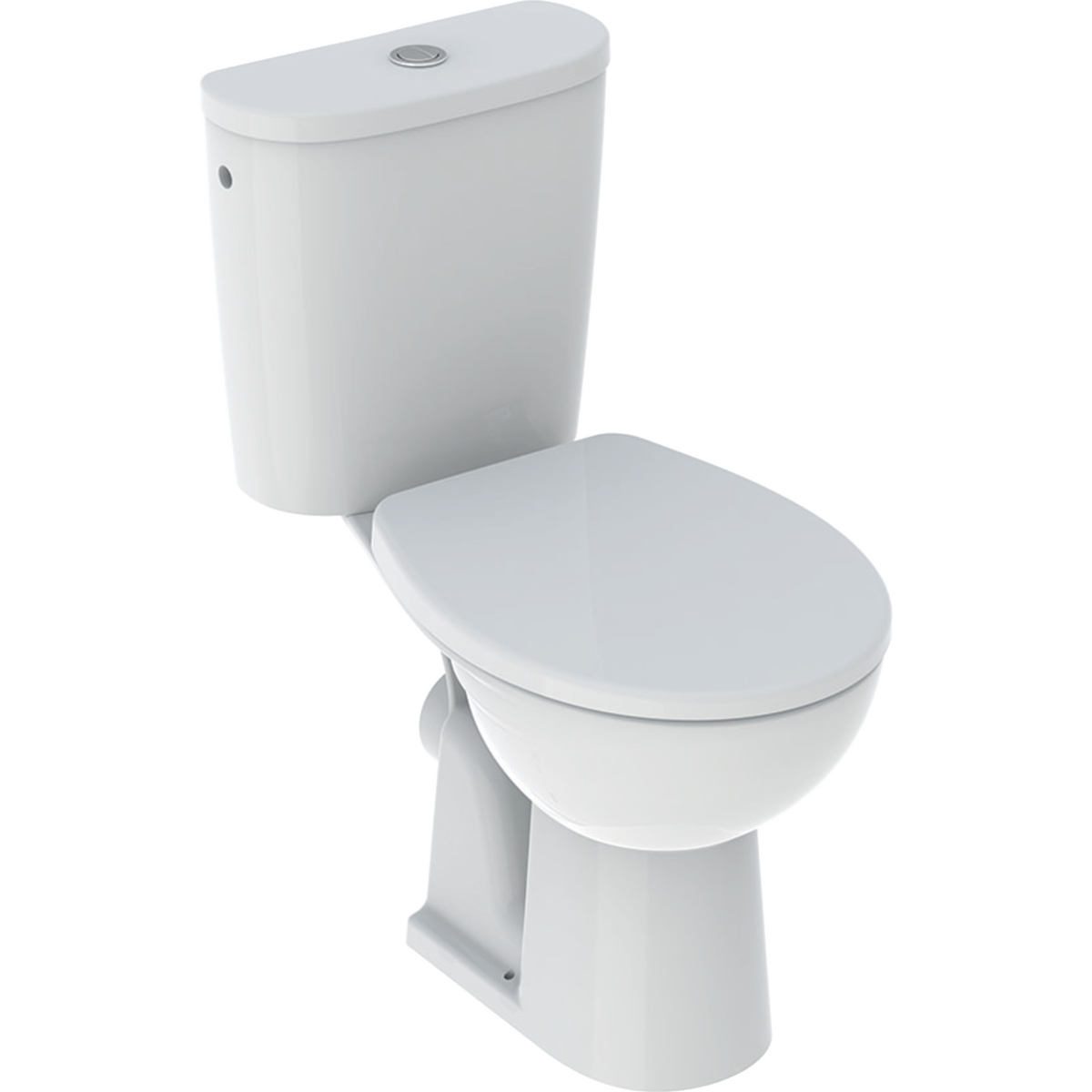 Koło Rekord set of floor-standing WC with close-coupled exposed cistern, Rimfree, with WC seat: white