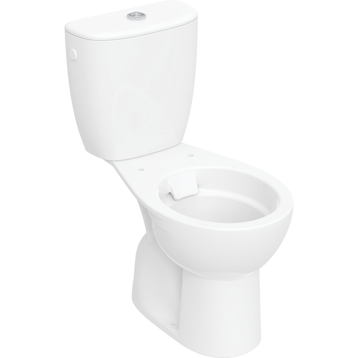 Koło Rekord set of floor-standing WC with close-coupled exposed cistern, washdown, vertical outlet, Rimfree