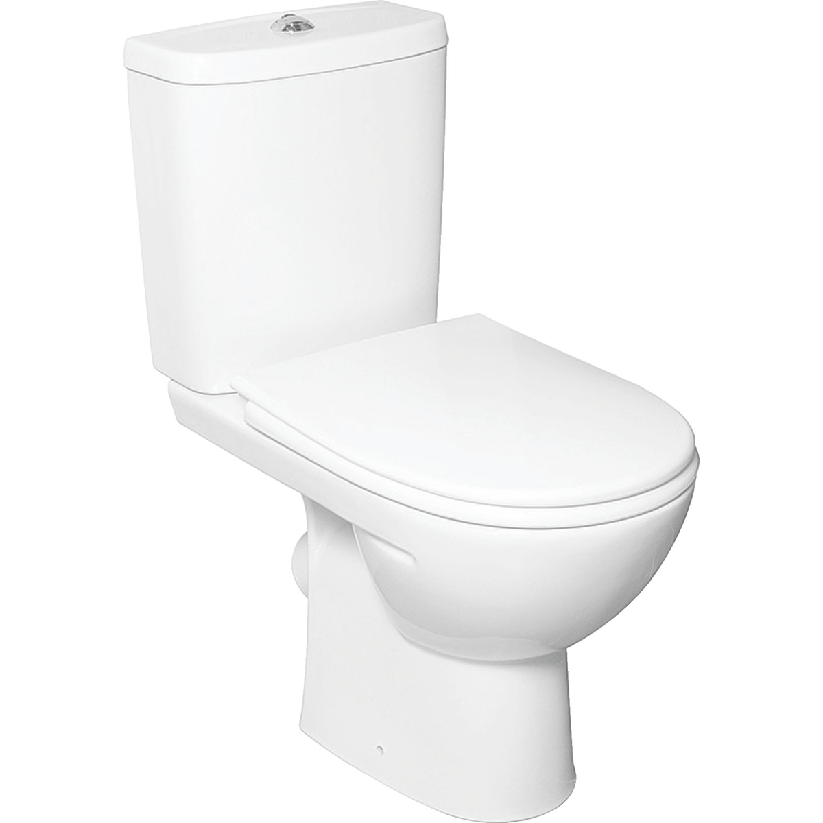 Koło Freja Premium floor-standing WC set with close-coupled exposed cistern, washdown, horizontal outlet, semi-shrouded, with WC seat made of thermoset