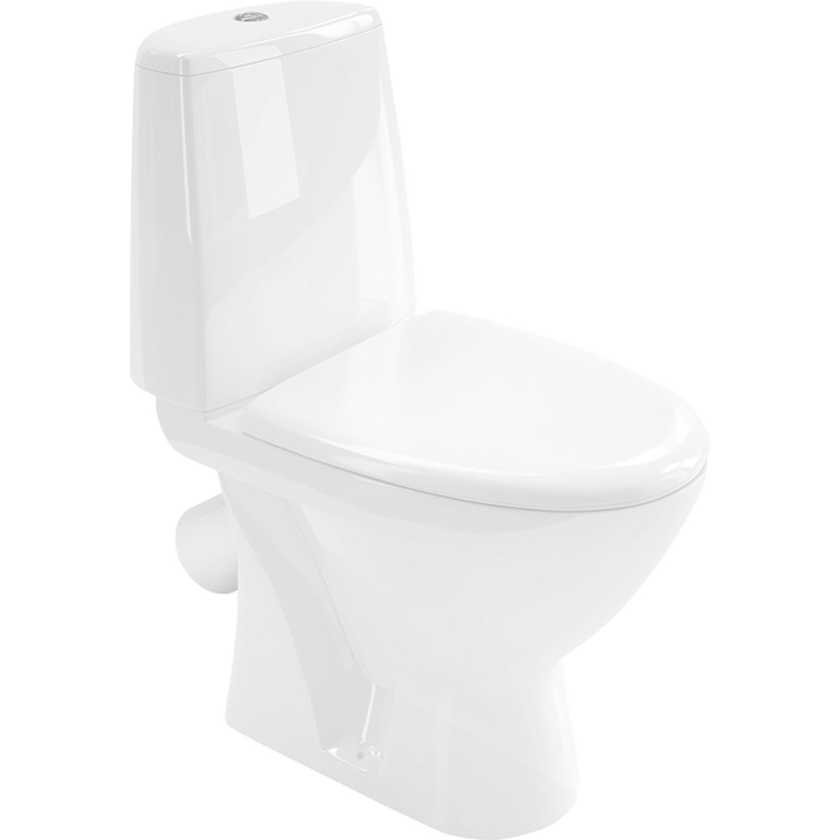 Koło Runa set of floor-standing WC with close-coupled exposed cistern, washdown, inclined outlet, with WC seat