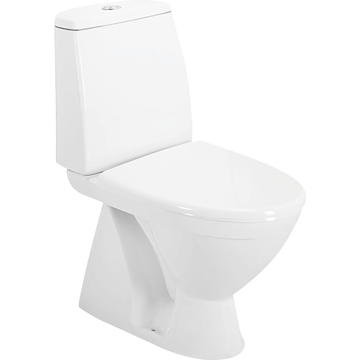 Koło Runa set of floor-standing WC with close-coupled exposed cistern, washdown, vertical outlet, with WC seat