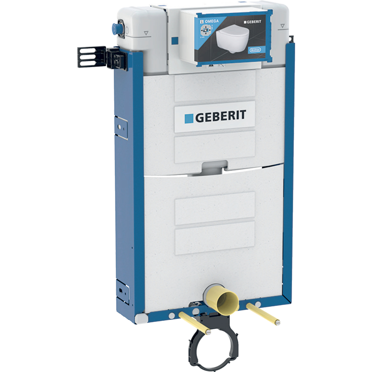 Geberit Kombifix element for wall-hung WC, 106 cm, with Omega concealed cistern 12 cm