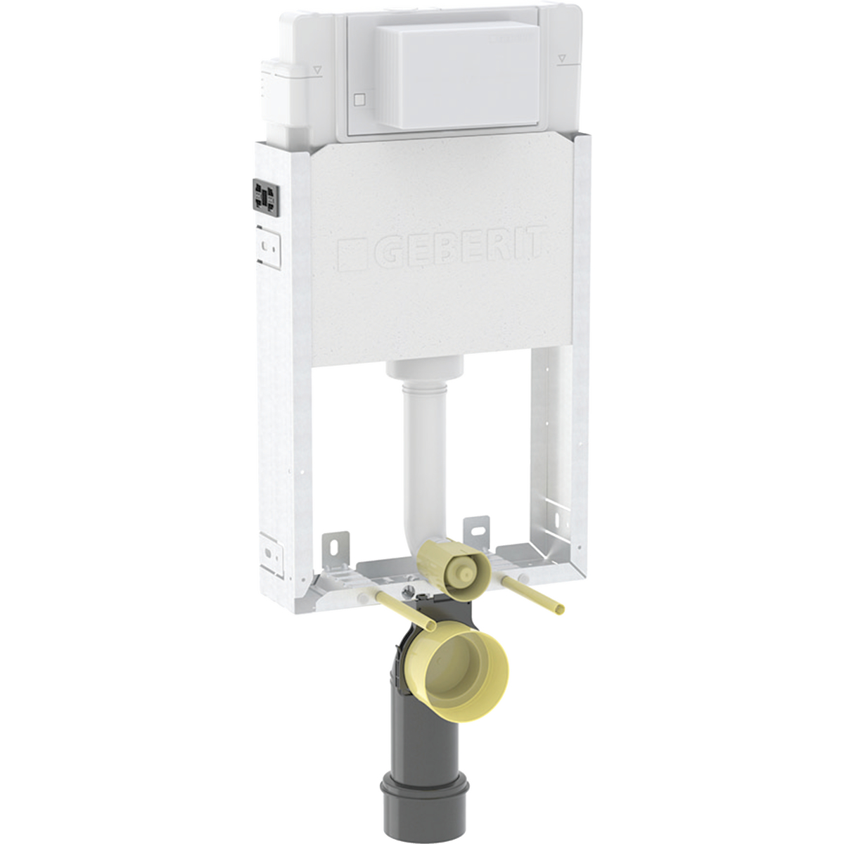 Geberit Kombifix element for wall-hung WC, 106 cm, with Alpha concealed cistern 12 cm, with leg supports