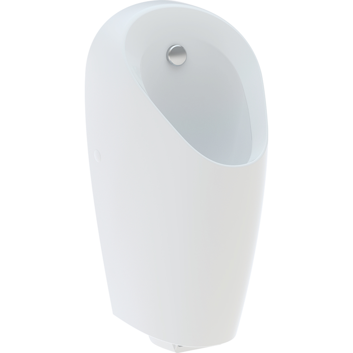 Geberit Selva urinal with integrated control, battery operation: T=37cm, Outlet=to the rear, Inlet=rear, White