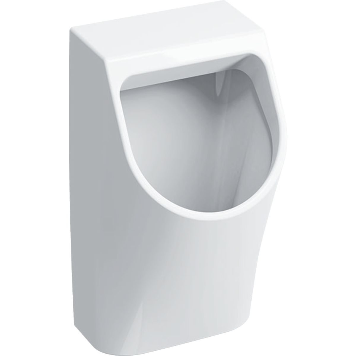 Geberit Renova Plan urinal, inlet from the rear, outlet to the rear: T=30cm, Outlet=to the rear, Inlet=rear, White