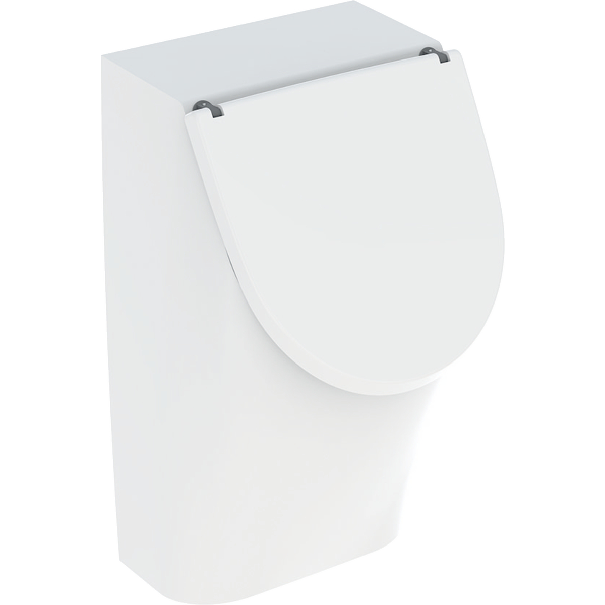 Geberit Renova Plan urinal with lid, inlet from the rear, outlet to the rear: T=30cm, Outlet=to the rear, Inlet=rear, White