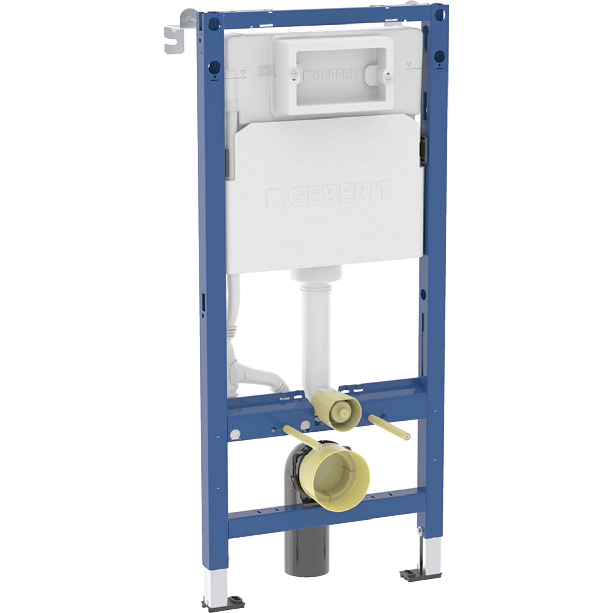 Geberit Duofix element for wall-hung WC, 112 cm, with Delta concealed cistern 12 cm, PEX connector top