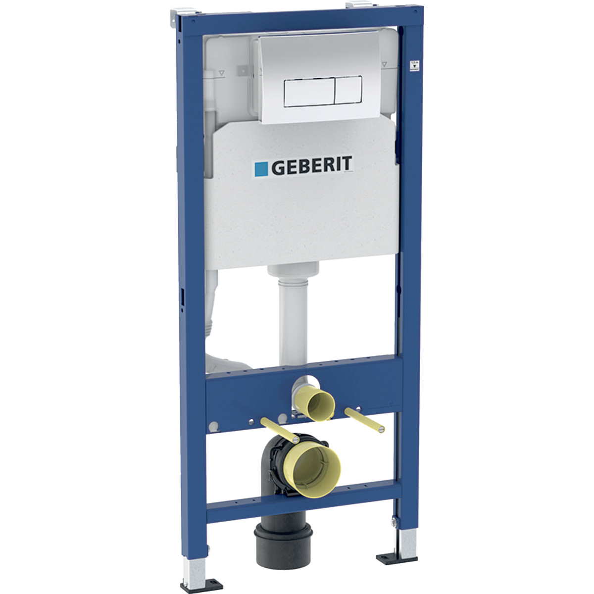 Geberit Duofix element for wall-hung WC, 112 cm, with Delta concealed cistern 12 cm, Delta25 (ex Delta35) actuator plate, square