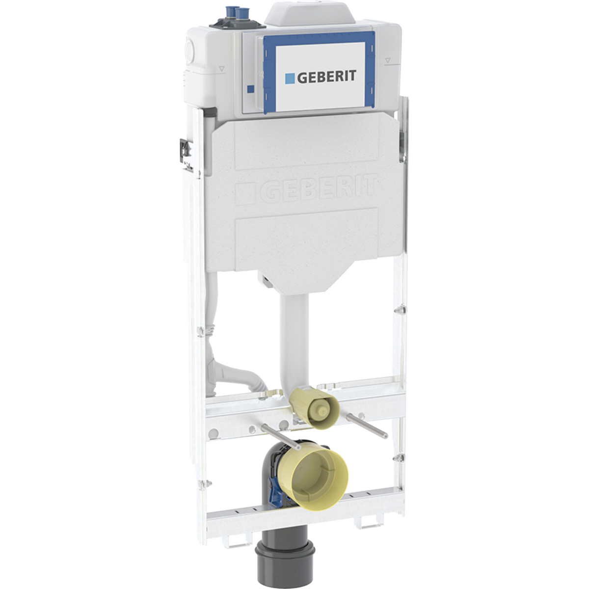 Geberit GIS element for wall-hung WC, 125 cm, with Geberit Sigma concealed cistern 12 cm, with HS30 hygiene flush unit: Connection=1 water suply connection