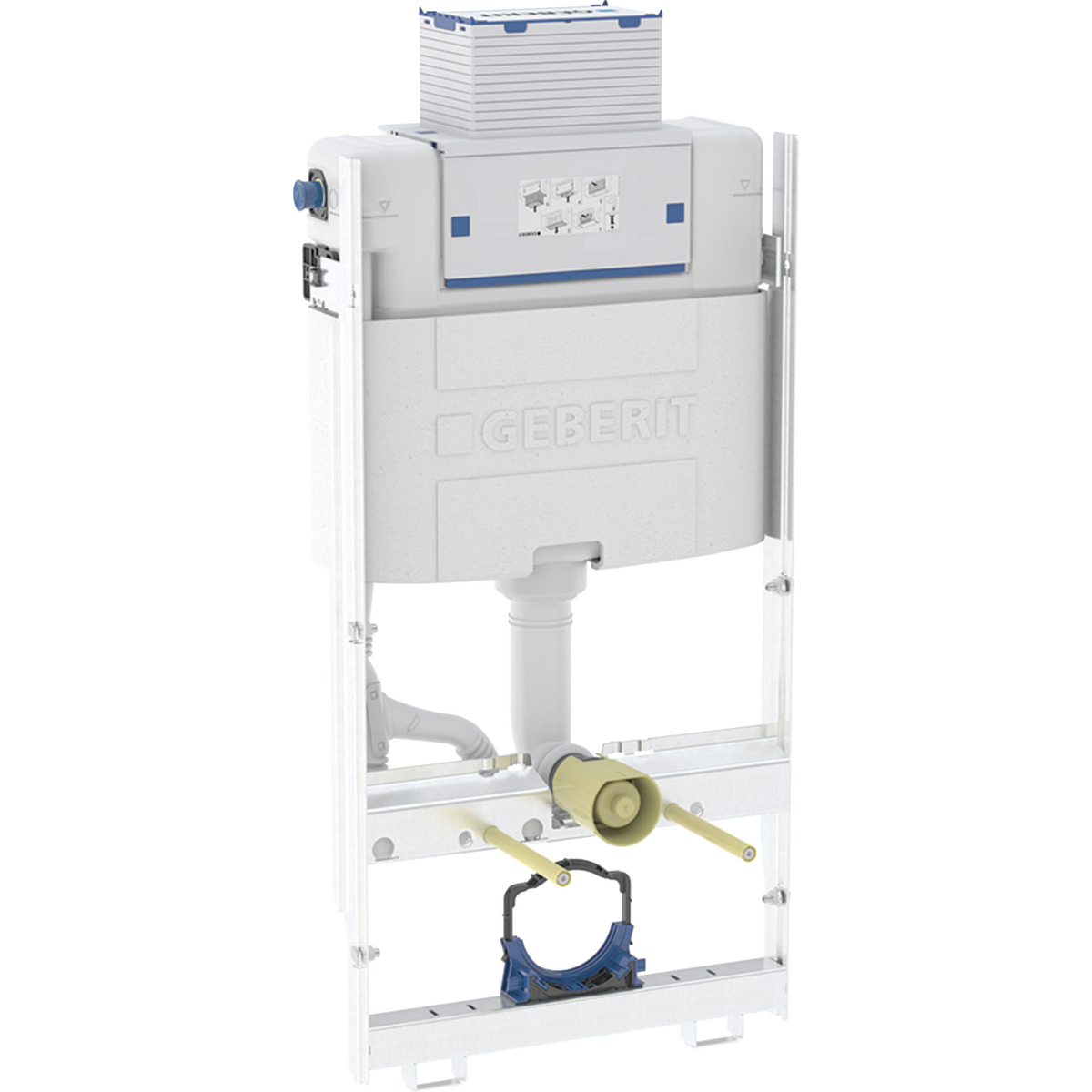 Geberit GIS element for wall-hung WC, 100 cm, with Omega concealed cistern 12 cm
