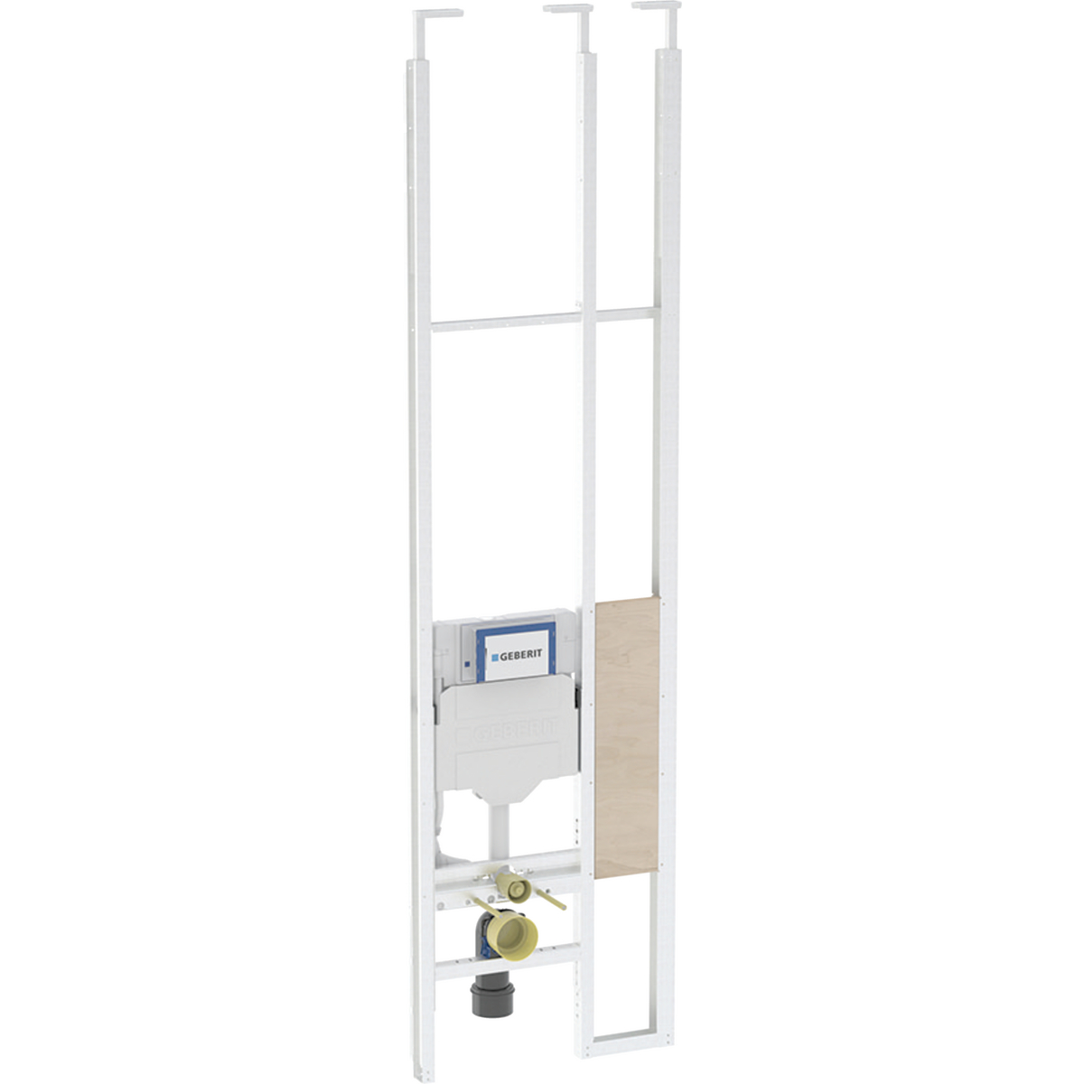 Geberit Duofix telescopic module for wall-hung WC, with Sigma concealed cistern 12 cm, barrier-free