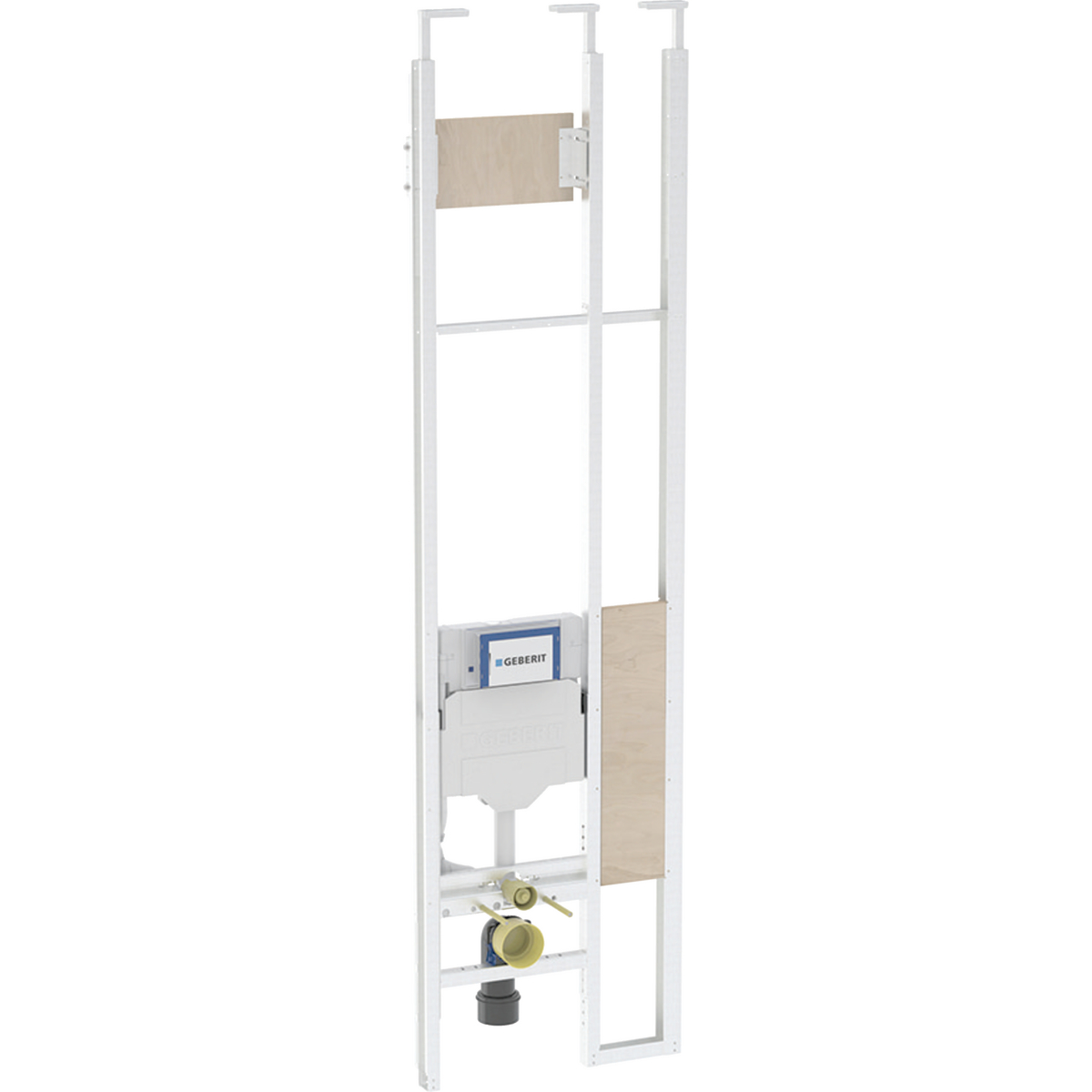 Geberit Duofix telescopic module for wall-hung WC, with Sigma concealed cistern 12 cm, barrier-free
