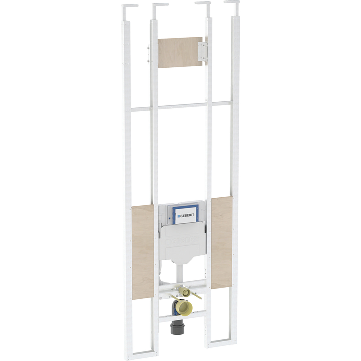 Geberit Duofix telescopic module for wall-hung WC, with Sigma concealed cistern 12 cm, barrier-free
