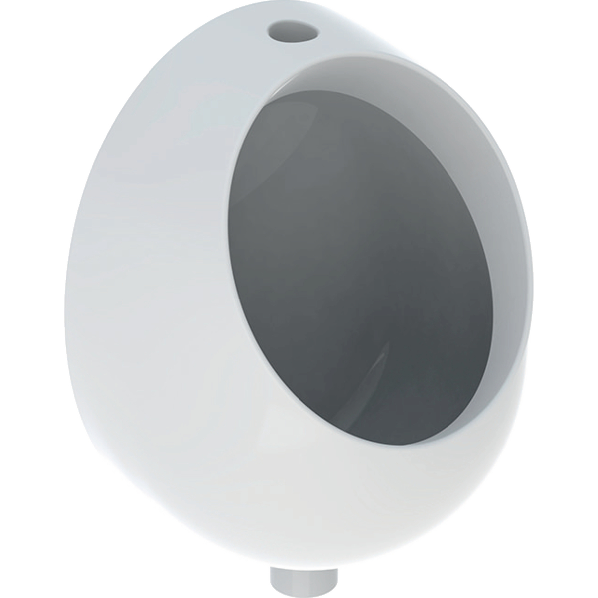 Geberit Selnova urinal, trigonal, inlet from the top, outlet to the rear or downwards