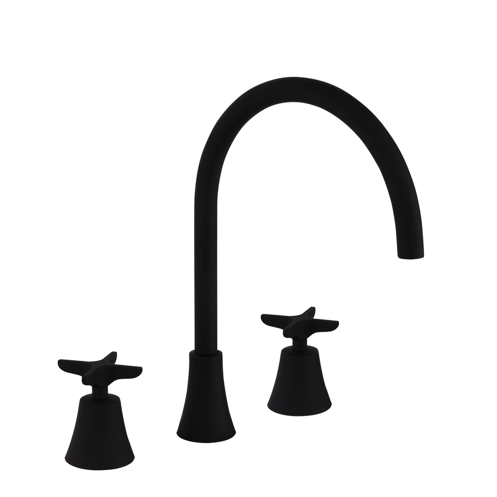 914901NM NEGRO MATE FREGADERO REPISA 8L ADAGIO CAÑO GIRATORIO 170mm