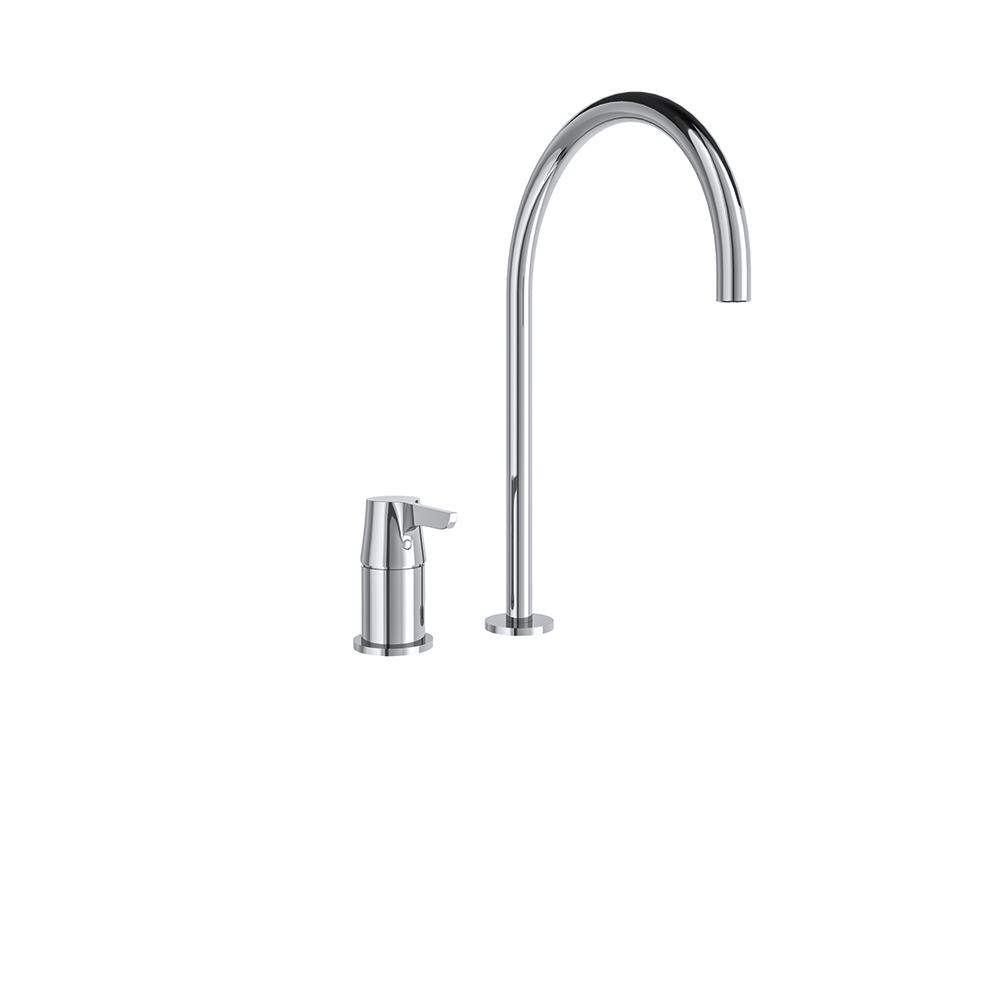 914003 CROMO FREGADERO REPISA SIN DUCHITA 8L ADAGIO CAÑO ALTO 220mm