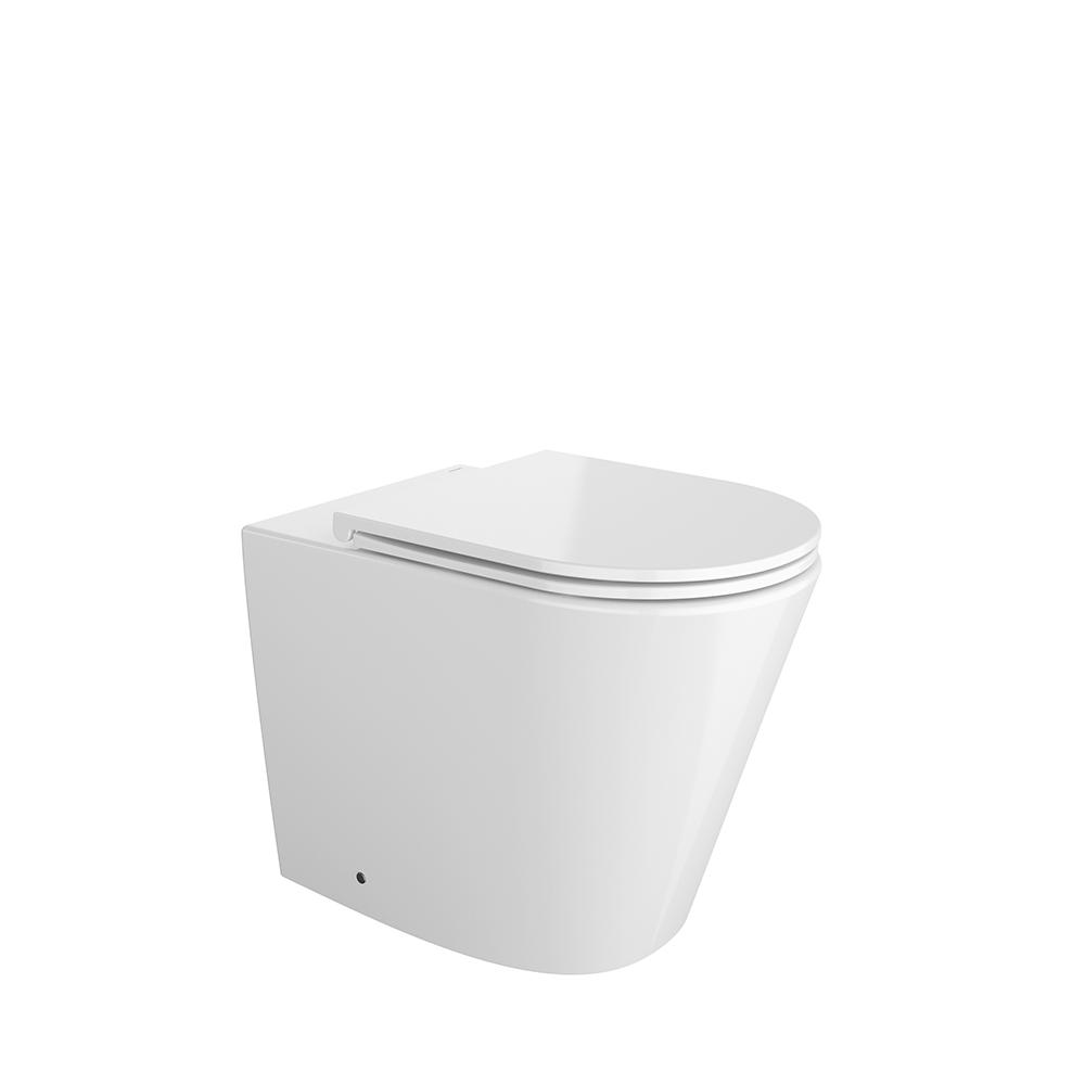 CONJUNTO INODORO BLANCO EMPOTRABLE RIMLESS ADOSADO S/D AQUITANIA CON: