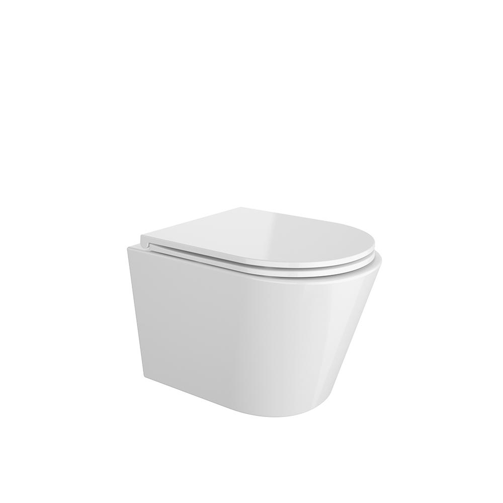 CONJUNTO INODORO BLANCO SUSPENDIDO RIMLESS S/H AQUITANIA CON: