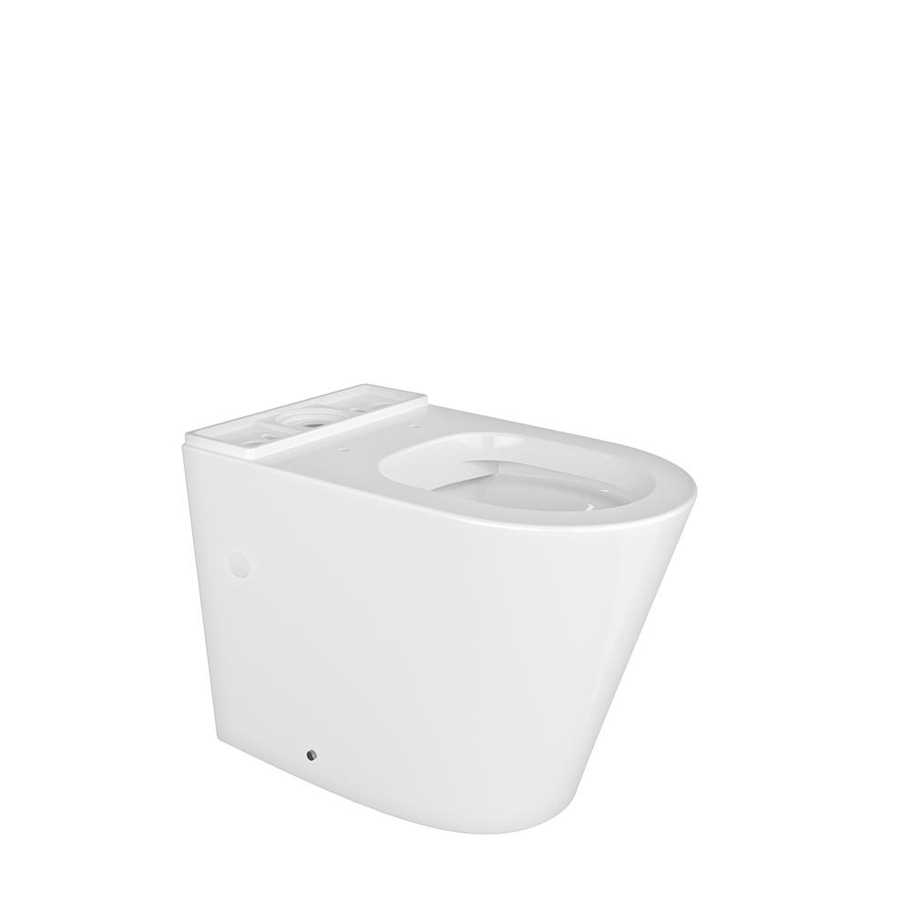 TAZA BLANCA INODORO TANQUE BAJO RIMLESS ADOSADA PARED S/D AQUITANIA