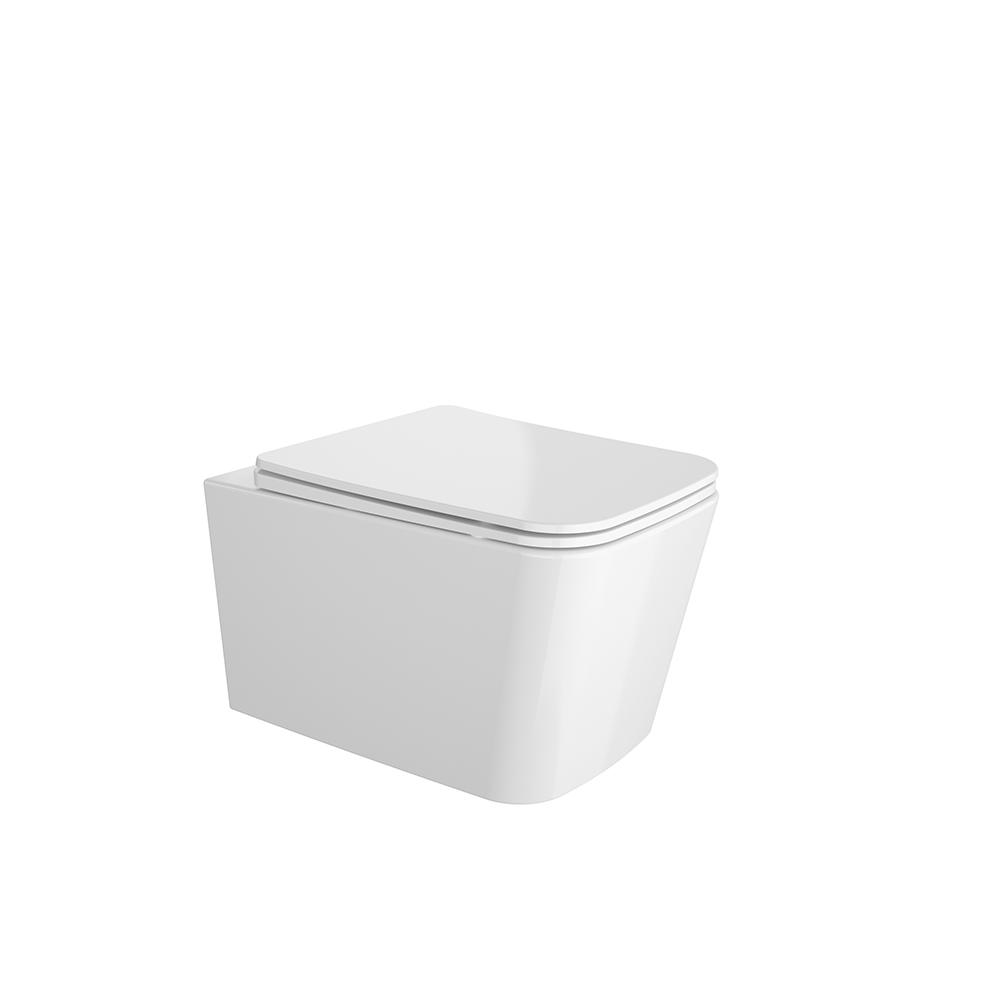 CONJUNTO INODORO BLANCO SUSPENDIDO RIMLESS S/H ALMA CON: