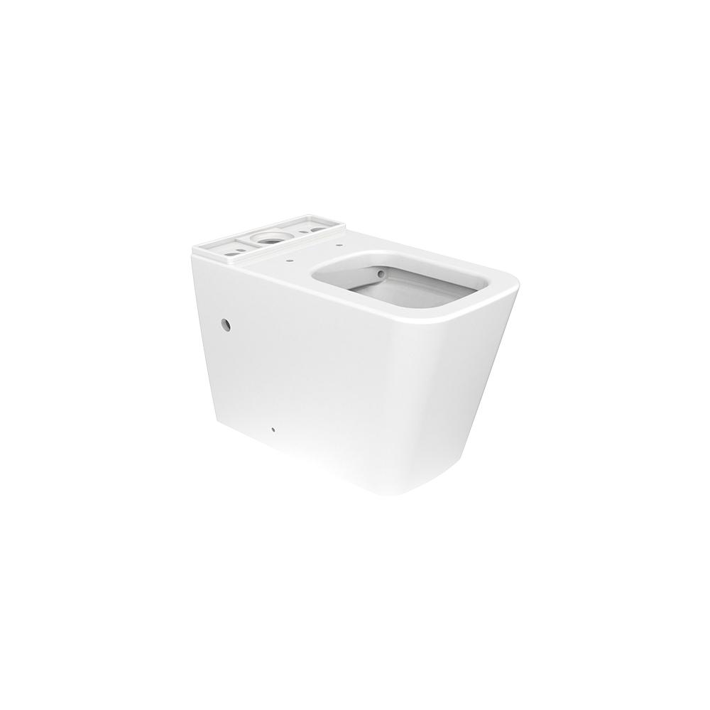 TAZA BLANCA INODORO TANQUE BAJO RIMLESS ADOSADA PARED S/D ALMA