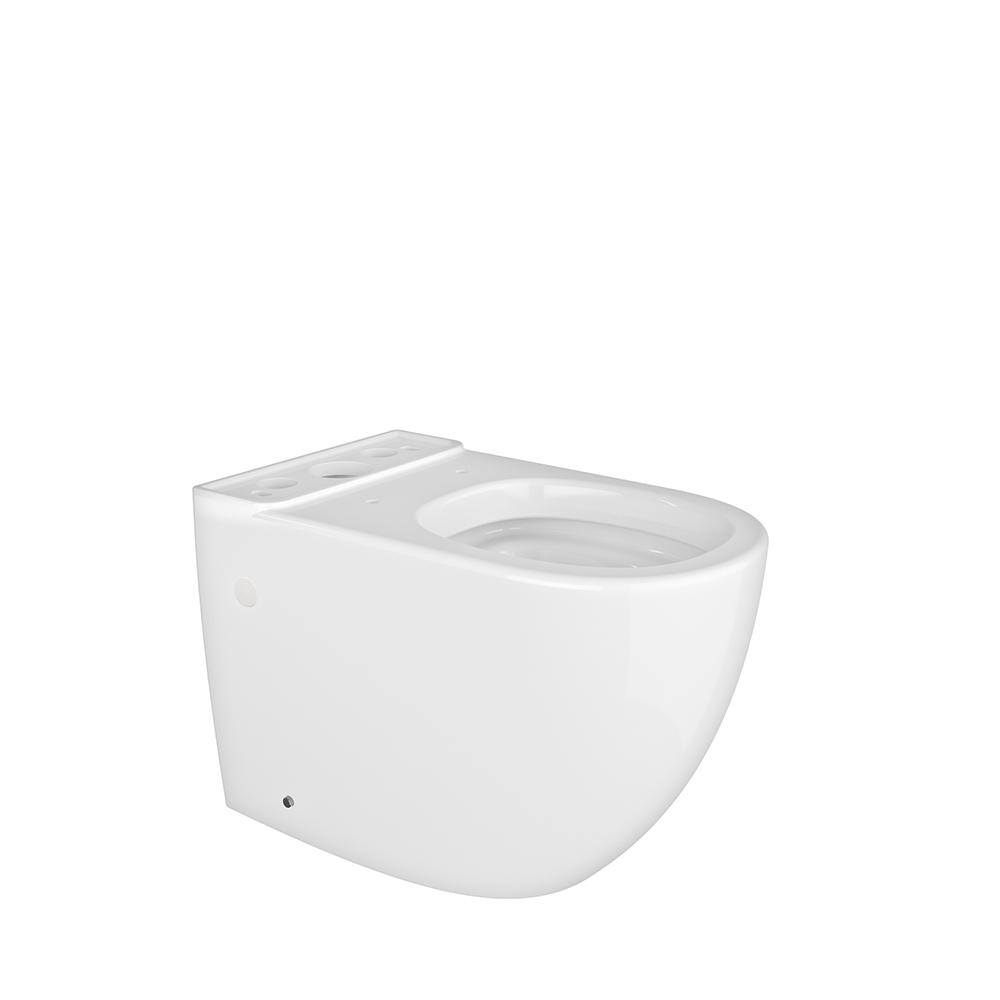 TAZA BLANCA INODORO TANQUE BAJO RIMLESS ADOSADA PARED S/D DORIA