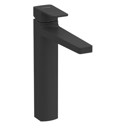 Single-lever-basin-mixer-hight-spout-black-matte