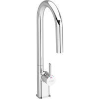 Single-lever-sink-mixer-with-shower-2-functions-round-chrome