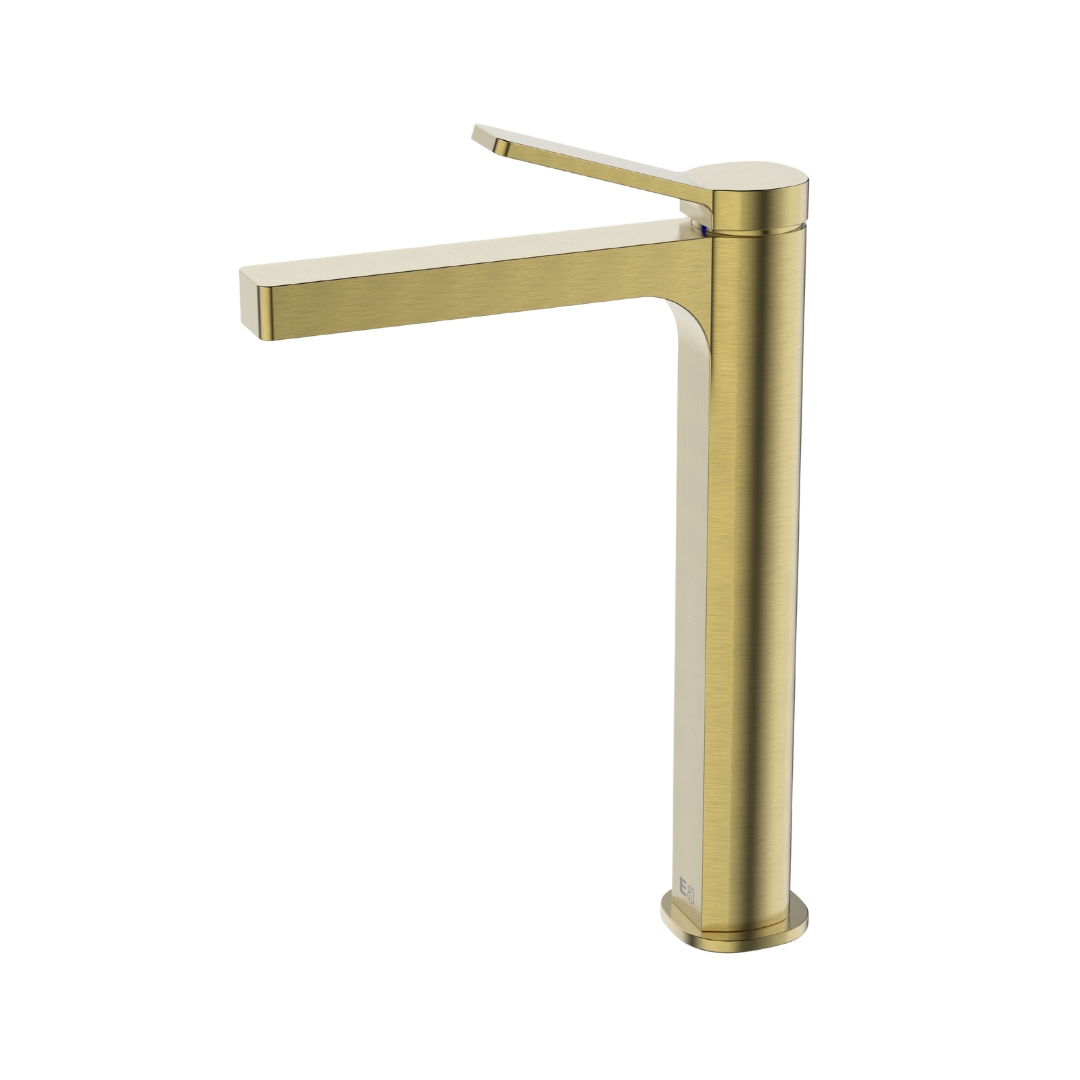 Encarre Tall Sink Faucet Brushed Gold