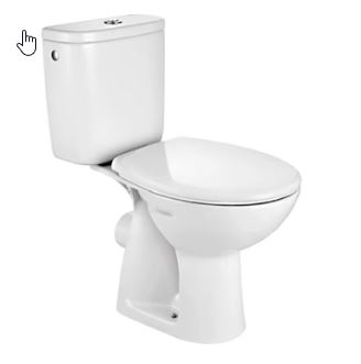EUROLINE-N mouted WC combi floorstanding pan and cistern, horizontal outlet, side water inlet ³⁄₈”, including flushing mechanism, packed in foil, JIKA logo; without seat and cover