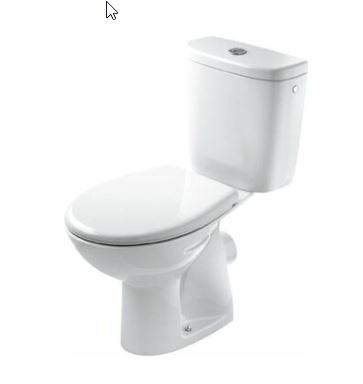 EUROLINE-N mouted WC combi floorstanding pan and cistern, vertical outlet 210 mm, side water inlet ³⁄₈”, including flushing mechanism, carton box and JIKA logo; without seat and cover