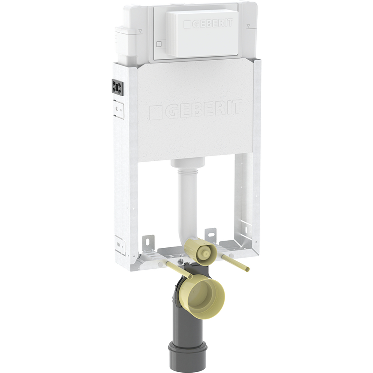 Geberit Kombifix element for wall-hung WC, 106 cm, with Alpha concealed cistern 12 cm, 4 / 2 litres
