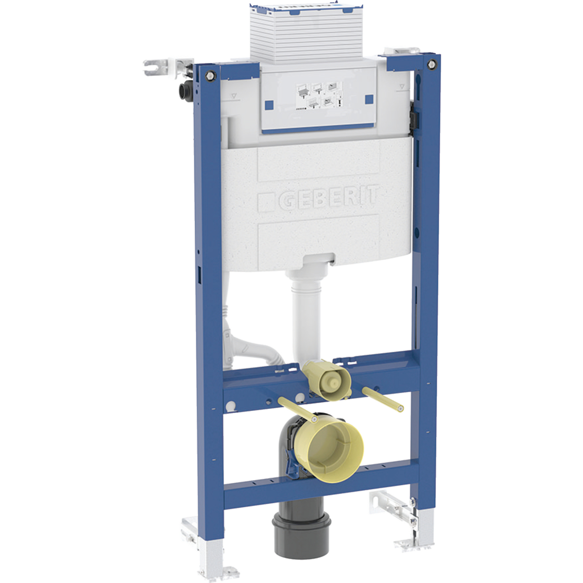 Geberit Duofix element for wall-hung WC, 98 cm, with Omega concealed cistern 12 cm, PEX connector