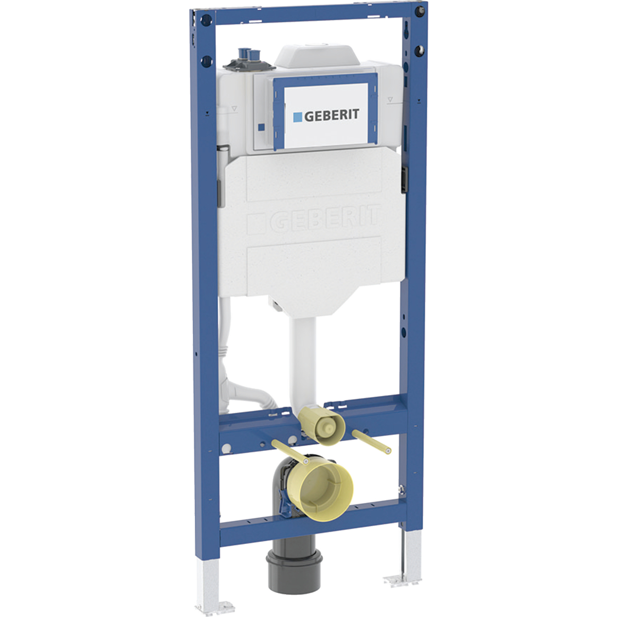Geberit Duofix element for wall-hung WC, 120 cm, with Geberit Sigma concealed cistern 12 cm, with HS30 hygiene flush unit: Connection=2 water supply connections