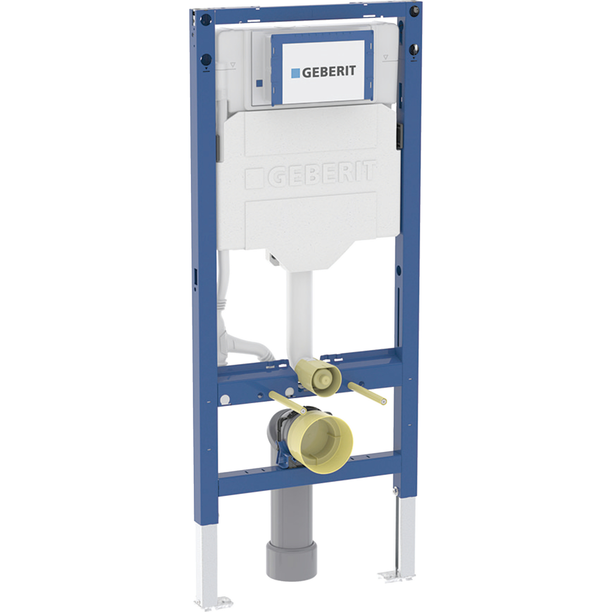 Geberit Duofix element for wall-hung WC, 112 cm, with Sigma concealed cistern 12 cm, connection bend made of PVC