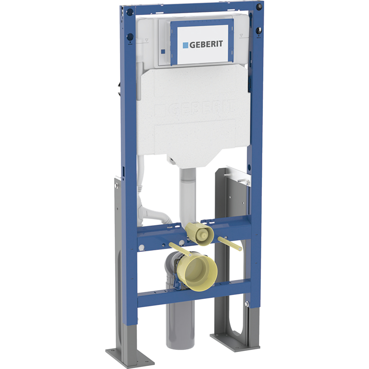Geberit Duofix element for wall-hung WC, 112 cm, with Sigma concealed cistern 12 cm, freestanding, reinforced