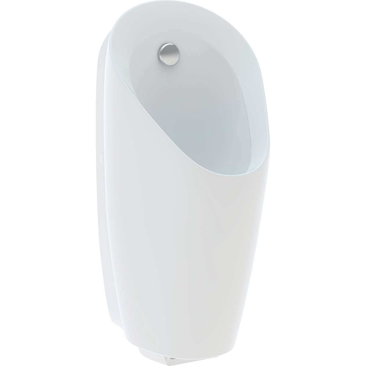 Geberit Preda urinal with integrated control, mains operation: T=37cm, Outlet=to the rear, Inlet=rear, white