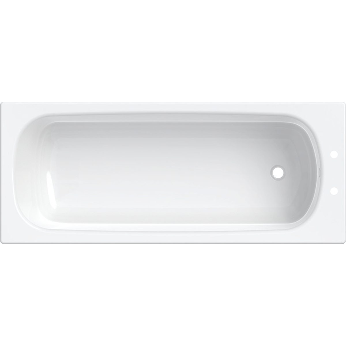 Twyford Celtic rectangular bathtub with feet: 170x70cm, Outlet=right, Total water capacity=149l